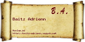Baitz Adrienn névjegykártya